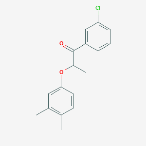 molecular formula C17H17ClO2 B337722 1-(3-Chlorophenyl)-2-(3,4-dimethylphenoxy)-1-propanone 