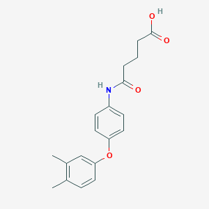 molecular formula C19H21NO4 B337723 5-[4-(3,4-Dimethylphenoxy)anilino]-5-oxopentanoic acid 