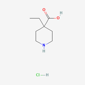 molecular formula C8H16ClNO2 B3377230 4-Ethyl-4-piperidinecarboxylic acid hydrochloride CAS No. 1269053-68-0