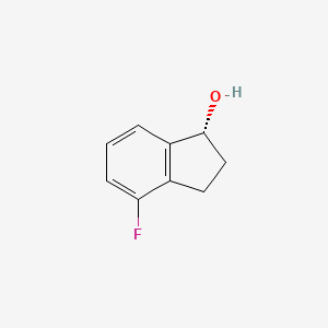 molecular formula C9H9FO B3377242 (1R)-4-fluoro-2,3-dihydro-1H-inden-1-ol CAS No. 1270292-77-7
