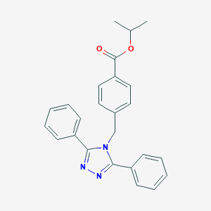 molecular formula C25H23N3O2 B337727 isopropyl 4-[(3,5-diphenyl-4H-1,2,4-triazol-4-yl)methyl]benzoate 