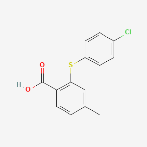 molecular formula C14H11ClO2S B3377273 2-[(4-Chlorophenyl)sulfanyl]-4-methylbenzoic acid CAS No. 1274871-15-6