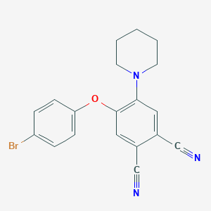 molecular formula C19H16BrN3O B337728 4-(4-Bromophenoxy)-5-(1-piperidinyl)phthalonitrile 