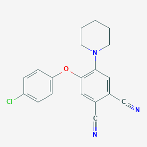 molecular formula C19H16ClN3O B337729 4-(4-Chlorophenoxy)-5-(1-piperidinyl)phthalonitrile 