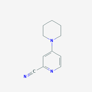 molecular formula C11H13N3 B3377294 4-(Piperidin-1-yl)pyridine-2-carbonitrile CAS No. 127680-88-0