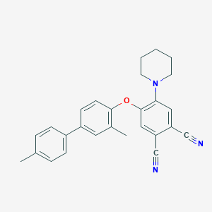 molecular formula C27H25N3O B337730 4-[(3,4'-Dimethyl[1,1'-biphenyl]-4-yl)oxy]-5-(1-piperidinyl)phthalonitrile 