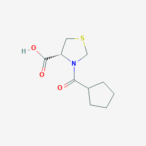 molecular formula C10H15NO3S B3377304 (4R)-3-(Cyclopentylcarbonyl)-1,3-thiazolidine-4-carboxylic acid CAS No. 1282744-84-6