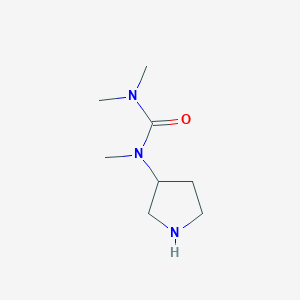molecular formula C8H17N3O B3377320 1,3,3-Trimethyl-1-(pyrrolidin-3-yl)urea CAS No. 1284978-60-4