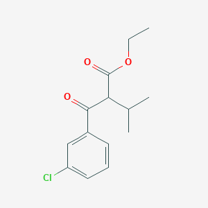 molecular formula C14H17ClO3 B3377327 Ethyl 2-(3-chlorobenzoyl)-3-methylbutanoate CAS No. 1285476-25-6