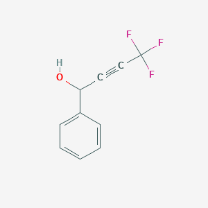 molecular formula C10H7F3O B3377346 4,4,4-三氟-1-苯基丁-2-炔-1-醇 CAS No. 128746-89-4