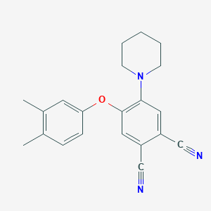 molecular formula C21H21N3O B337738 4-(3,4-Dimethylphenoxy)-5-(1-piperidinyl)phthalonitrile 