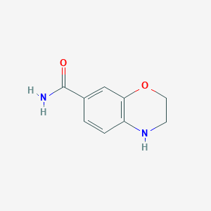 molecular formula C9H10N2O2 B3377391 3,4-dihydro-2H-1,4-benzoxazine-7-carboxamide CAS No. 130091-78-0