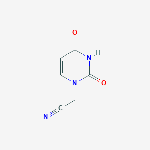 molecular formula C6H5N3O2 B3377396 2-(2,4-二氧代-3,4-二氢嘧啶-1(2H)-基)丙腈 CAS No. 130278-40-9