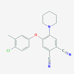 molecular formula C20H18ClN3O B337741 4-(4-Chloro-3-methylphenoxy)-5-(1-piperidinyl)phthalonitrile 