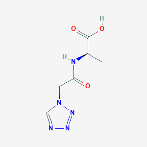 molecular formula C6H9N5O3 B3377422 (2R)-2-[2-(1H-1,2,3,4-tetrazol-1-yl)acetamido]propanoic acid CAS No. 1309010-67-0