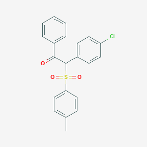 molecular formula C21H17ClO3S B337743 2-(4-Chlorophenyl)-2-[(4-methylphenyl)sulfonyl]-1-phenylethanone 