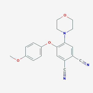 molecular formula C19H17N3O3 B337744 4-(4-Methoxyphenoxy)-5-(4-morpholinyl)phthalonitrile 