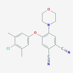 molecular formula C20H18ClN3O2 B337746 4-(4-Chloro-3,5-dimethylphenoxy)-5-(4-morpholinyl)phthalonitrile 