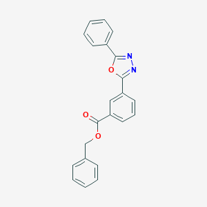 molecular formula C22H16N2O3 B337748 Benzyl 3-(5-phenyl-1,3,4-oxadiazol-2-yl)benzoate 