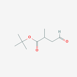 molecular formula C9H16O3 B3377484 Tert-butyl 2-methyl-4-oxobutanoate CAS No. 132195-93-8