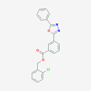 molecular formula C22H15ClN2O3 B337753 2-Chlorobenzyl 3-(5-phenyl-1,3,4-oxadiazol-2-yl)benzoate 