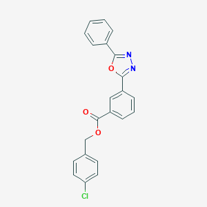 molecular formula C22H15ClN2O3 B337754 4-Chlorobenzyl 3-(5-phenyl-1,3,4-oxadiazol-2-yl)benzoate 