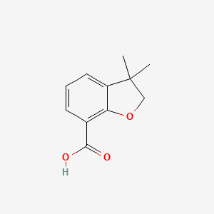 molecular formula C11H12O3 B3377549 3,3-Dimethyl-2,3-dihydro-1-benzofuran-7-carboxylic acid CAS No. 133609-87-7