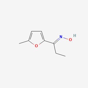 molecular formula C8H11NO2 B3377569 N-[1-(5-methylfuran-2-yl)propylidene]hydroxylamine CAS No. 133712-92-2