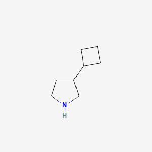 molecular formula C8H15N B3377570 3-Cyclobutylpyrrolidine CAS No. 1337336-36-3