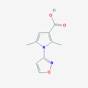 molecular formula C10H10N2O3 B3377596 2,5-dimethyl-1-(1,2-oxazol-3-yl)-1H-pyrrole-3-carboxylic acid CAS No. 1340090-08-5