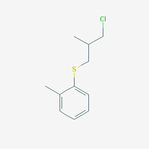 molecular formula C11H15ClS B3377617 (3-Chloro-2-methylpropyl)(o-tolyl)sulfane CAS No. 1341064-82-1