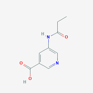 molecular formula C9H10N2O3 B3377642 5-Propanamidopyridine-3-carboxylic acid CAS No. 1341770-86-2