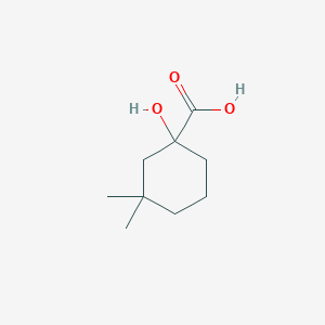 molecular formula C9H16O3 B3377647 1-Hydroxy-3,3-dimethylcyclohexane-1-carboxylic acid CAS No. 1342007-75-3