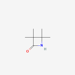 molecular formula C7H13NO B3377657 3,3,4,4-四甲基氮杂环丁烷-2-酮 CAS No. 13423-22-8