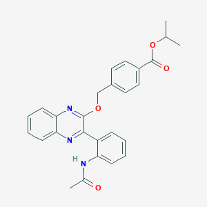 molecular formula C27H25N3O4 B337766 Isopropyl 4-[({3-[2-(acetylamino)phenyl]-2-quinoxalinyl}oxy)methyl]benzoate 