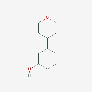 molecular formula C11H20O2 B3377665 3-(Oxan-4-yl)cyclohexan-1-ol CAS No. 1342378-98-6