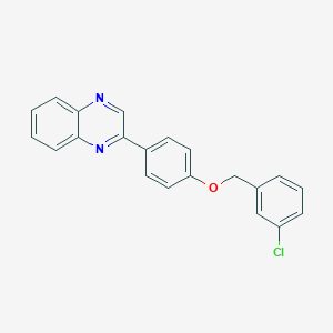 molecular formula C21H15ClN2O B337768 3-Chlorobenzyl 4-(2-quinoxalinyl)phenyl ether 