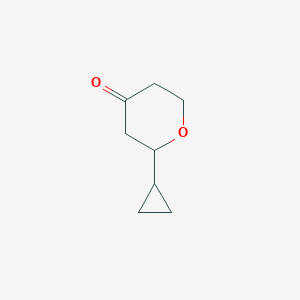 molecular formula C8H12O2 B3377681 4H-Pyran-4-one, 2-cyclopropyltetrahydro- CAS No. 1342823-44-2