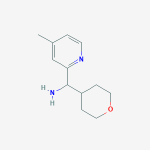 molecular formula C12H18N2O B3377688 (4-Methylpyridin-2-yl)(oxan-4-yl)methanamine CAS No. 1343215-67-7