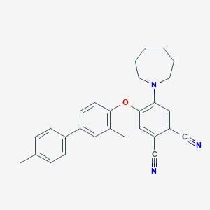 molecular formula C28H27N3O B337769 4-(1-Azepanyl)-5-[(3,4'-dimethyl[1,1'-biphenyl]-4-yl)oxy]phthalonitrile 