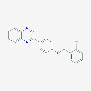molecular formula C21H15ClN2O B337770 2-Chlorobenzyl 4-(2-quinoxalinyl)phenyl ether 