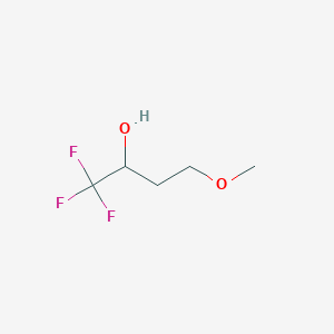 molecular formula C5H9F3O2 B3377707 1,1,1-Trifluoro-4-methoxybutan-2-ol CAS No. 1343738-56-6