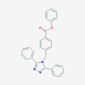 molecular formula C28H21N3O2 B337771 phenyl 4-[(3,5-diphenyl-4H-1,2,4-triazol-4-yl)methyl]benzoate 