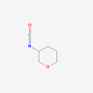 molecular formula C6H9NO2 B3377726 3-Isocyanatooxane CAS No. 1343929-58-7