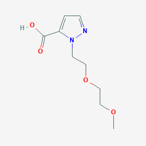 molecular formula C9H14N2O4 B3377739 1-(2-(2-methoxyethoxy)ethyl)-1H-pyrazole-5-carboxylic acid CAS No. 1344292-41-6