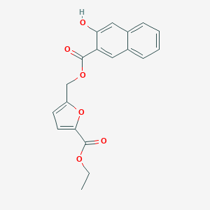 molecular formula C19H16O6 B337775 Ethyl 5-{[(3-hydroxy-2-naphthoyl)oxy]methyl}-2-furoate 