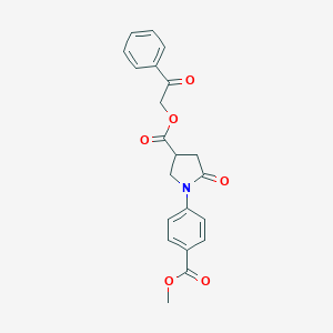2-Oxo-2-phenylethyl 1-[4-(methoxycarbonyl)phenyl]-5-oxo-3-pyrrolidinecarboxylate