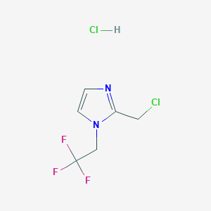 molecular formula C6H7Cl2F3N2 B3377796 2-(chloromethyl)-1-(2,2,2-trifluoroethyl)-1H-imidazole hydrochloride CAS No. 135206-93-8