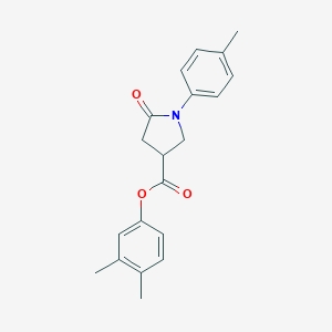 molecular formula C20H21NO3 B337781 3,4-Dimethylphenyl 1-(4-methylphenyl)-5-oxo-3-pyrrolidinecarboxylate 