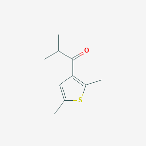 molecular formula C10H14OS B3377810 1-(2,5-Dimethylthiophen-3-yl)-2-methylpropan-1-one CAS No. 135333-91-4